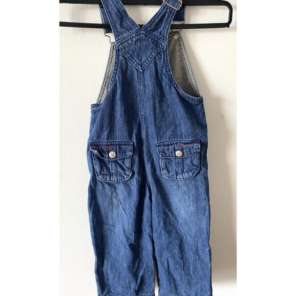 Vintage Disney Store Mickey Mouse Denim Overalls Toddler 3T Y2K - Picture 8 of 10
